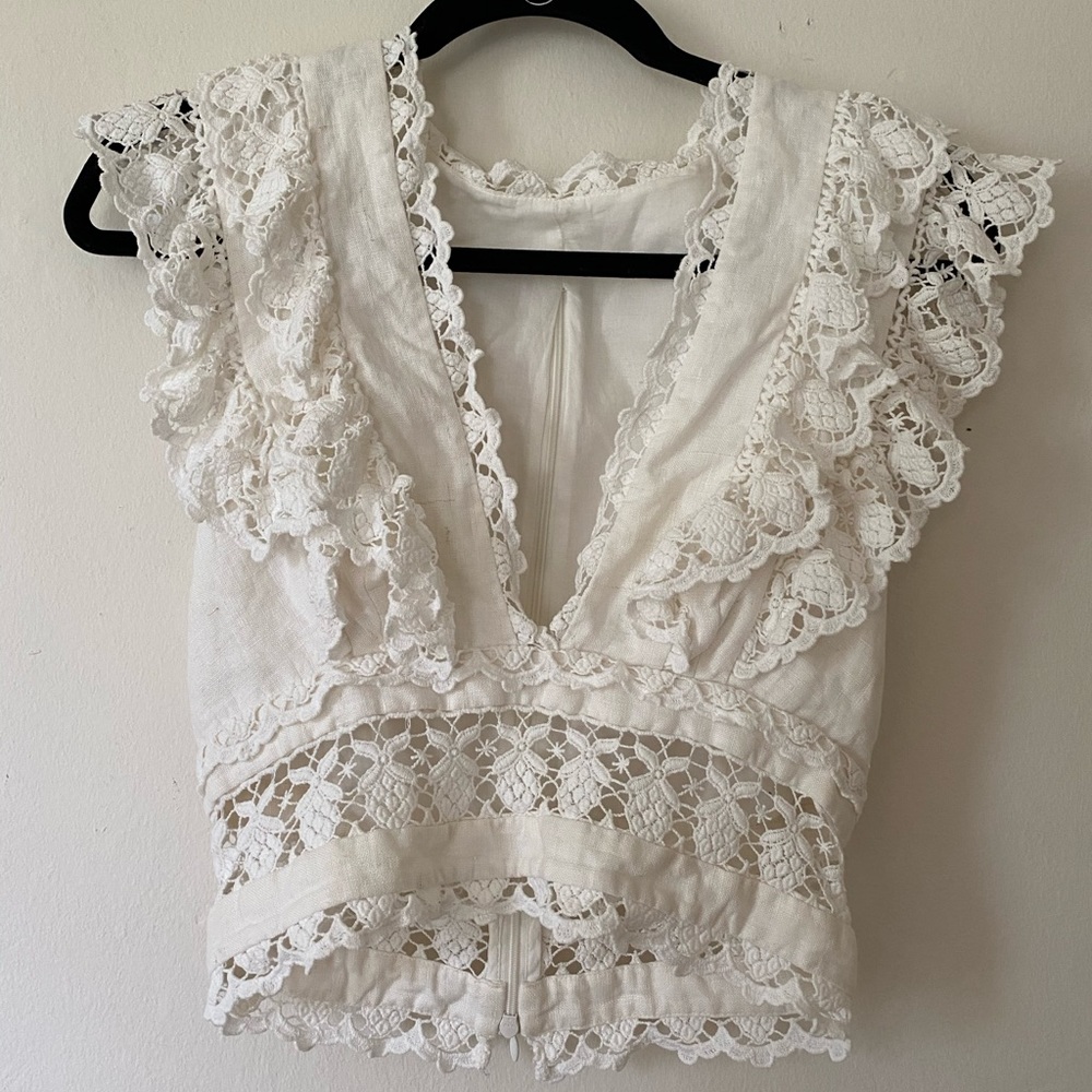 Zimmermann Wayfarer Panelled Flutter Top